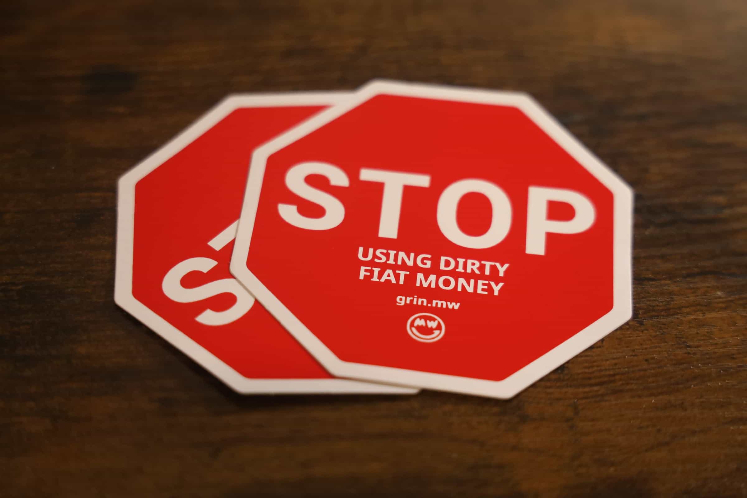 Grin Sticker - Stop Using Dirty Fiat